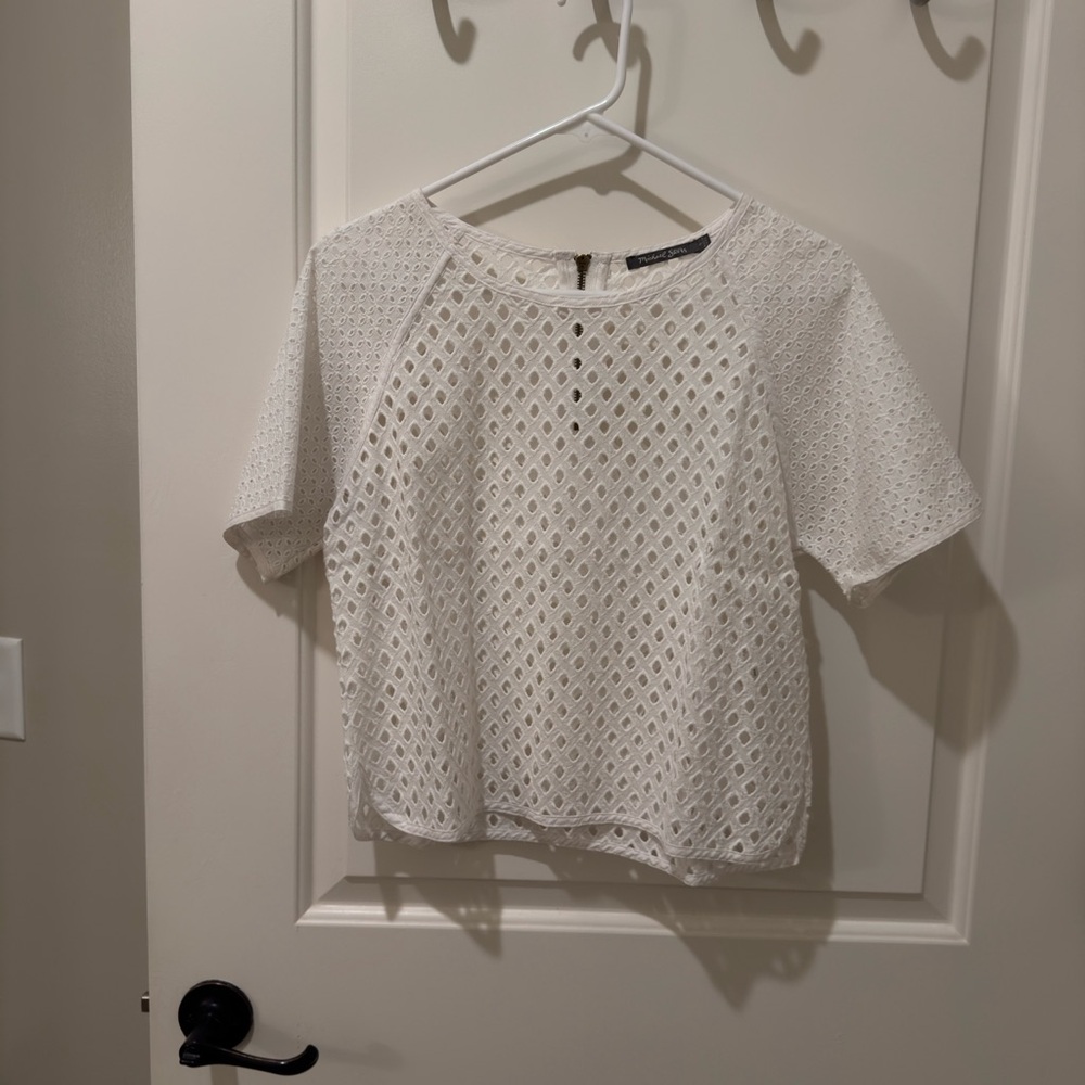 Michael Stars White Eyelet Women's Top